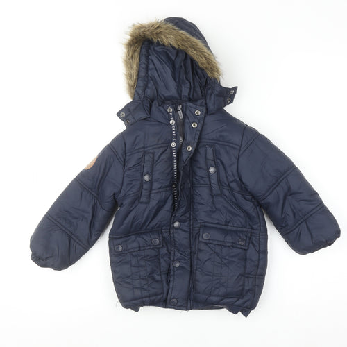 Firetrap Unisex Baby Blue Hooded Puffer Jacket 18-24 Months Winter Coat