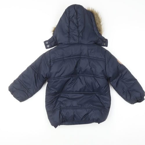 Firetrap Unisex Baby Blue Hooded Puffer Jacket 18-24 Months Winter Coat