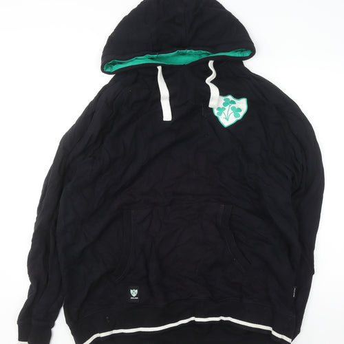 Ireland Classics Men's Black 2XL Pullover Hoodie with Shamrock Logo