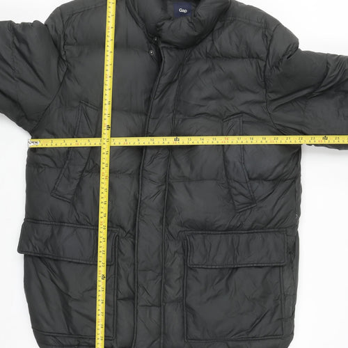 Gap Womens Black L Puffer Jacket Down Insulated Nylon Winter Coat