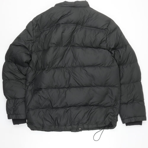 Gap Womens Black L Puffer Jacket Down Insulated Nylon Winter Coat