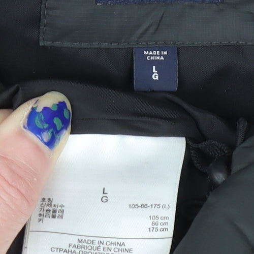 Gap Womens Black L Puffer Jacket Down Insulated Nylon Winter Coat