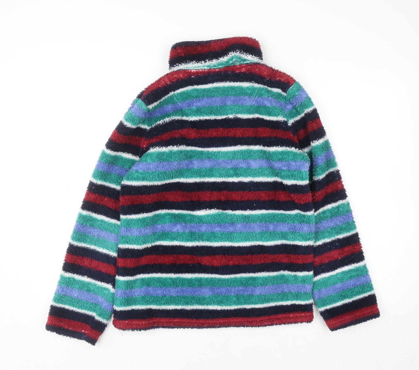 Joules Girls Multicoloured Striped Fleece Sweatshirt 11-12 Years 1/2 Zip