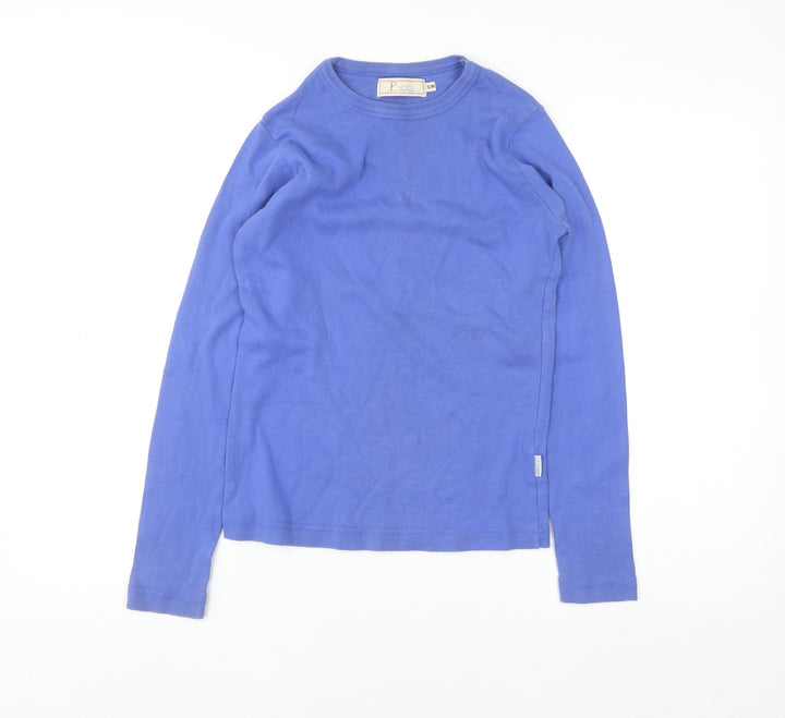 Paco Women's Blue Crew Neck Cotton Long Sleeve Pullover Jumper S