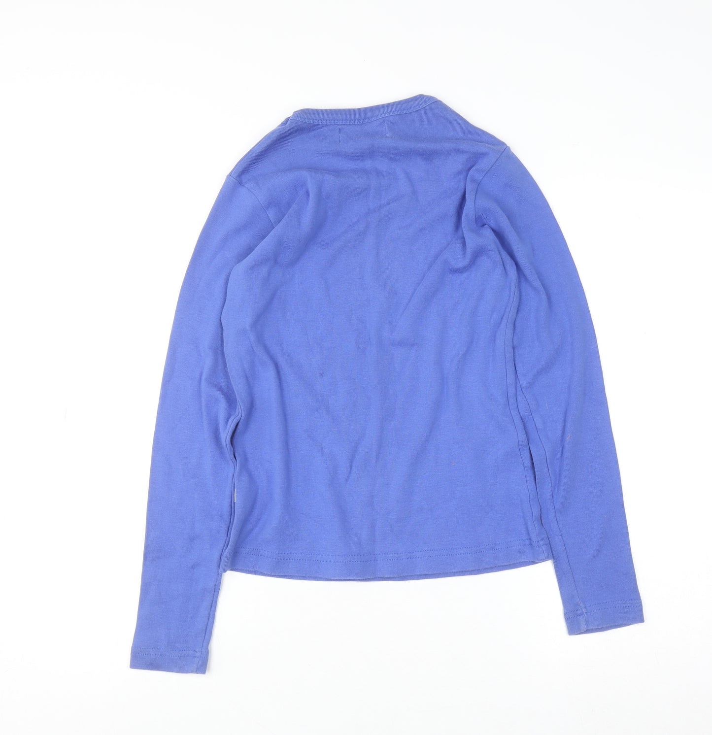 Paco Women's Blue Crew Neck Cotton Long Sleeve Pullover Jumper S
