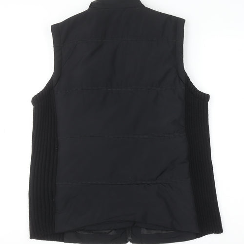 Dash Women's Black Size 14 Quilted Zip Waistcoat Bodywarmer
