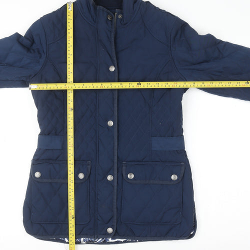 Crew Clothing Co. Women’s Blue Quilted Mid-Length Jacket Size 10