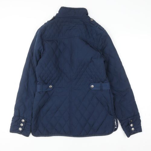 Crew Clothing Co. Women’s Blue Quilted Mid-Length Jacket Size 10