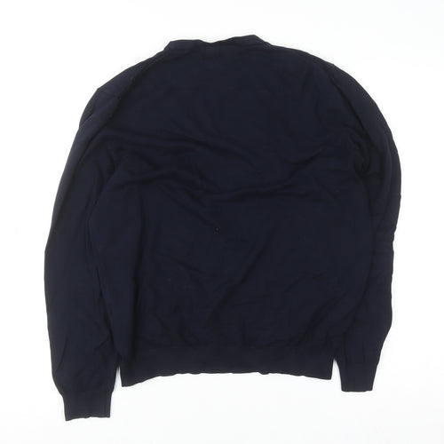 Zara Womens Blue Crew Neck Long Sleeve Pullover Jumper Size 14