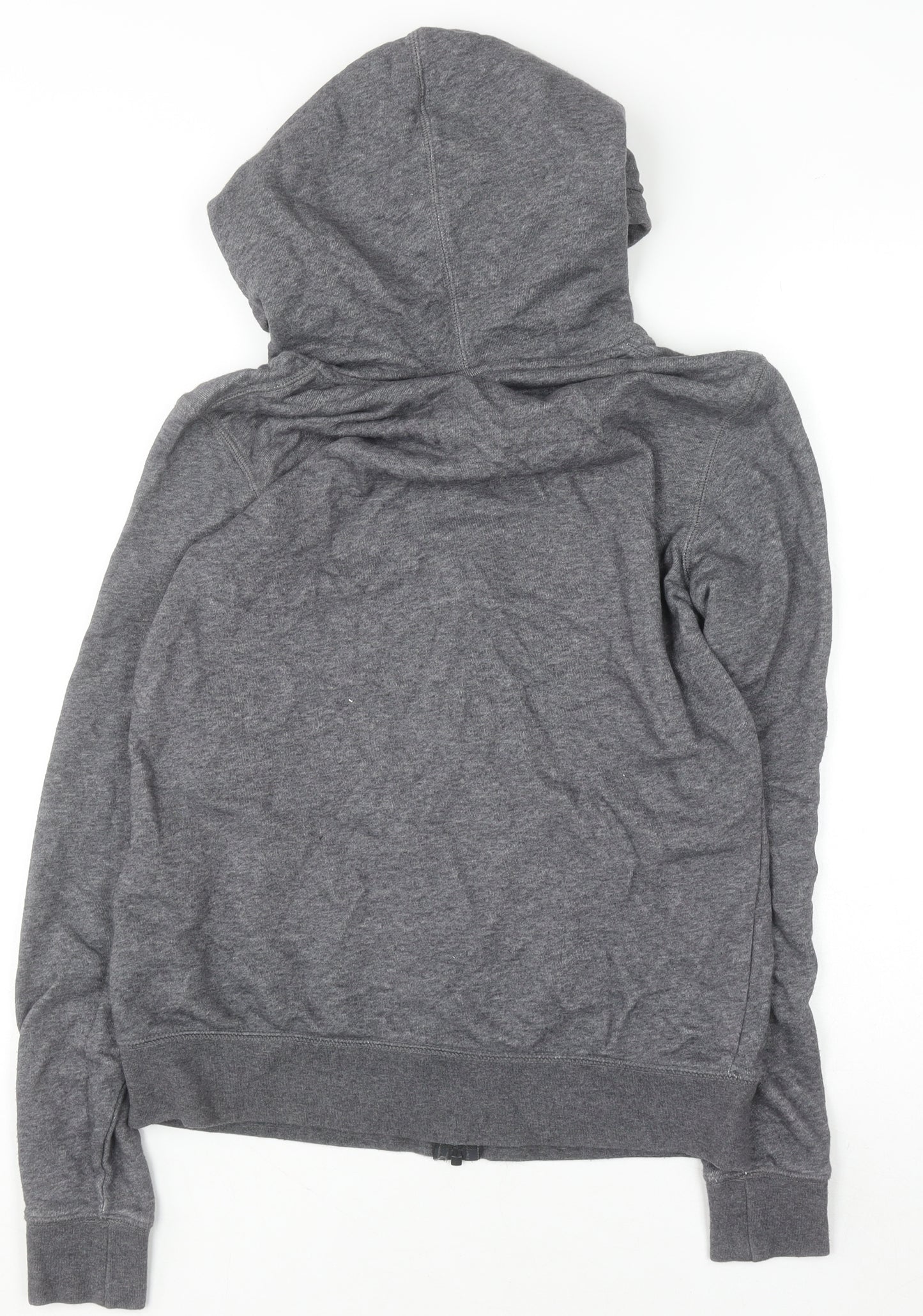 Nike Mens Grey Full Zip Hoodie Size M Long Sleeve Cotton Blend