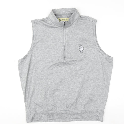 Donald Ross Men's Grey Sleeveless 1/2 Zip Golf Top Size M