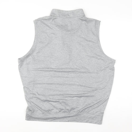 Donald Ross Men's Grey Sleeveless 1/2 Zip Golf Top Size M