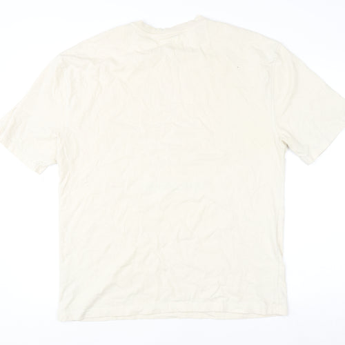 River Island Men's Beige Graphic Print Sanctuary T-Shirt Size S
