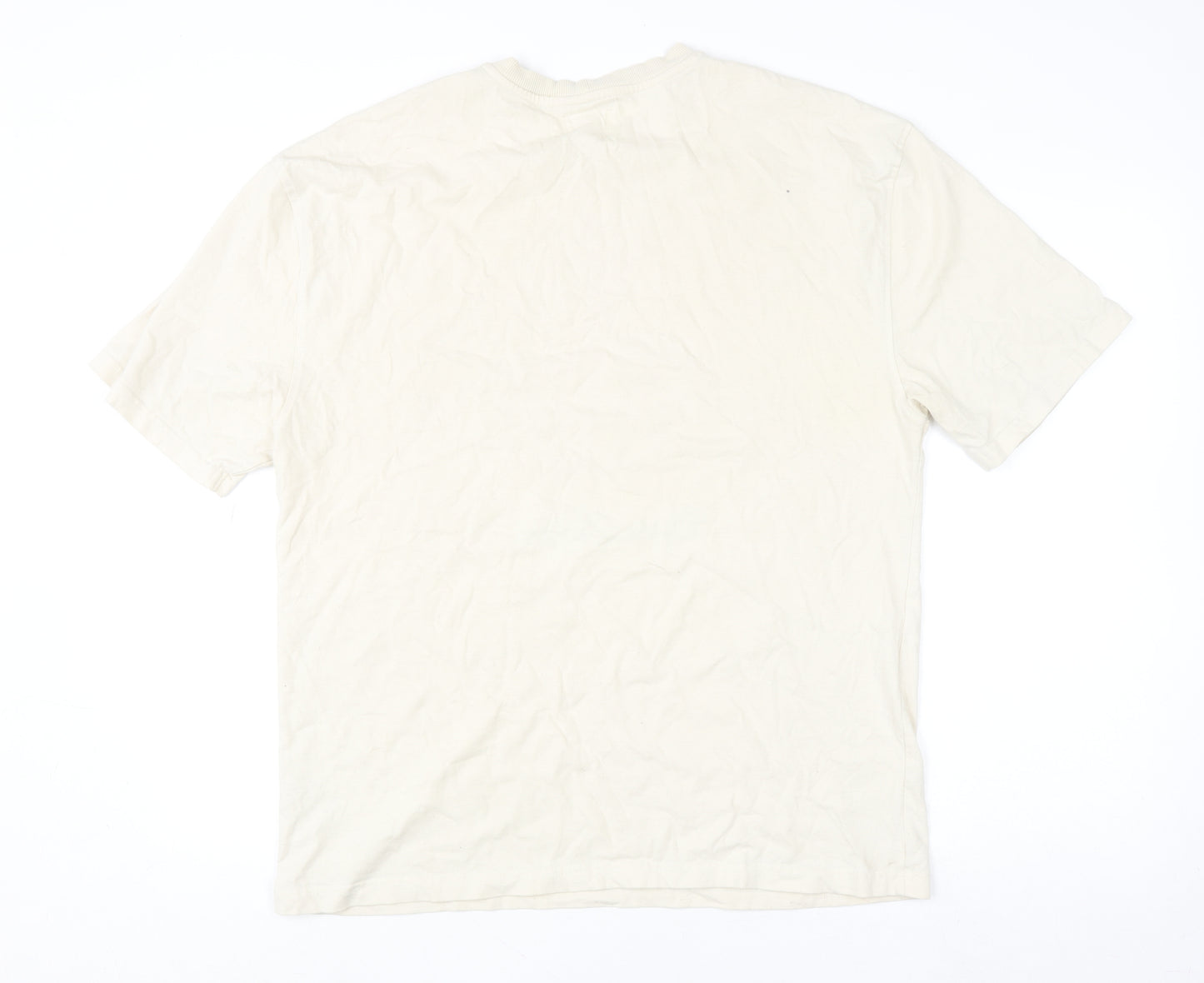 River Island Men's Beige Graphic Print Sanctuary T-Shirt Size S