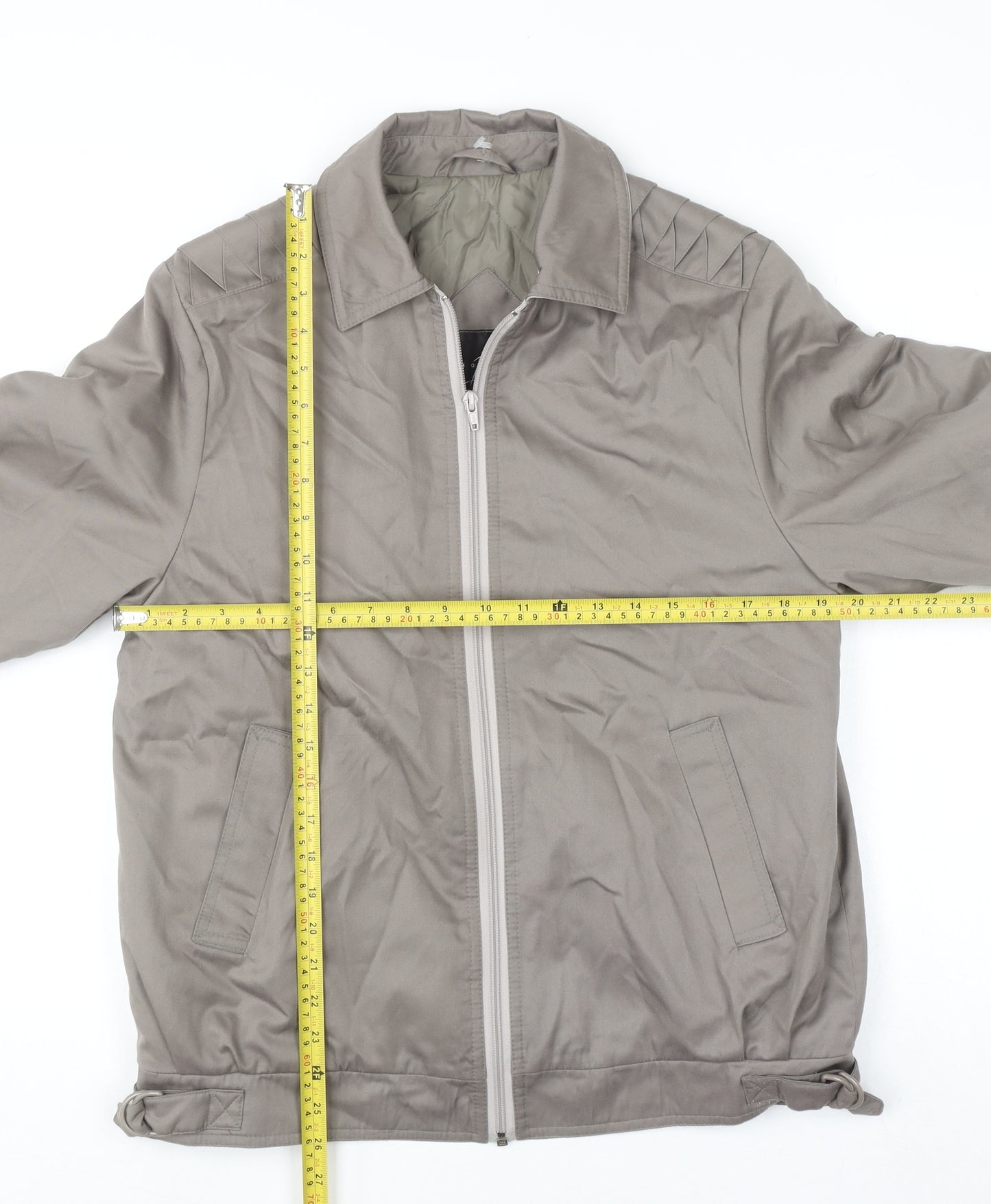 Simon Blair Women’s Beige Full Zip Lined Casual Jacket Size 12