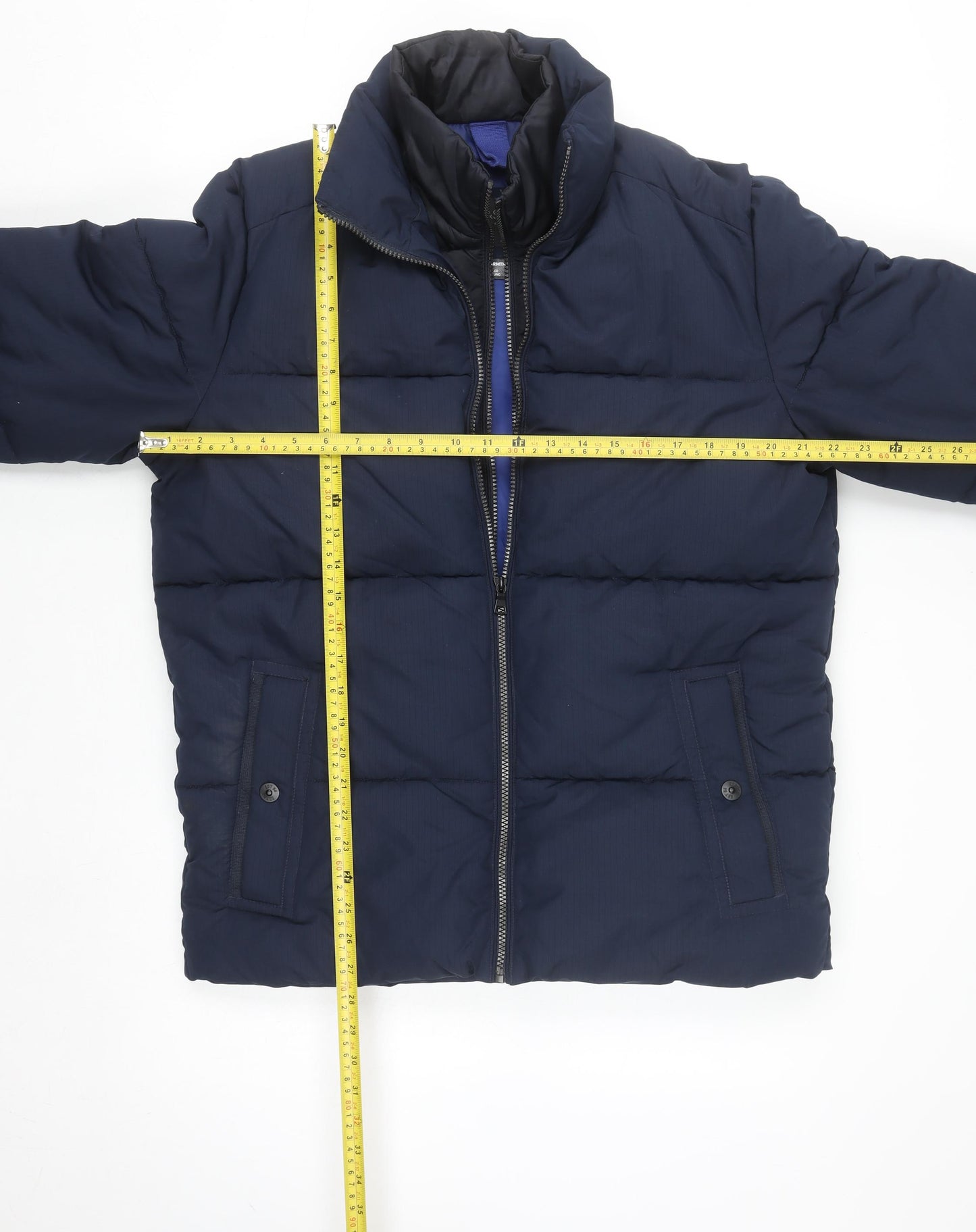 Marks and Spencer Men’s Blue Puffer Jacket M Regular Fit Winter Coat