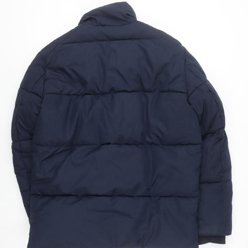 Marks and Spencer Men’s Blue Puffer Jacket M Regular Fit Winter Coat
