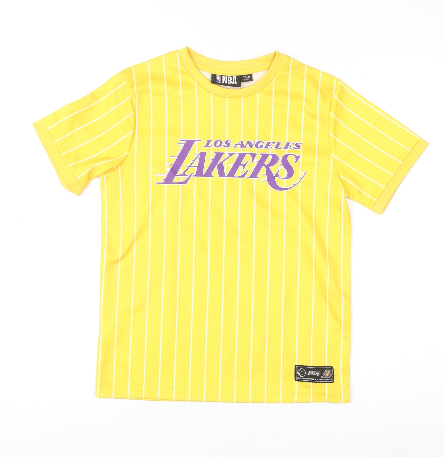 NBA Boys Yellow Los Angeles Lakers James 6 Short Sleeve T-Shirt 9-10 Years