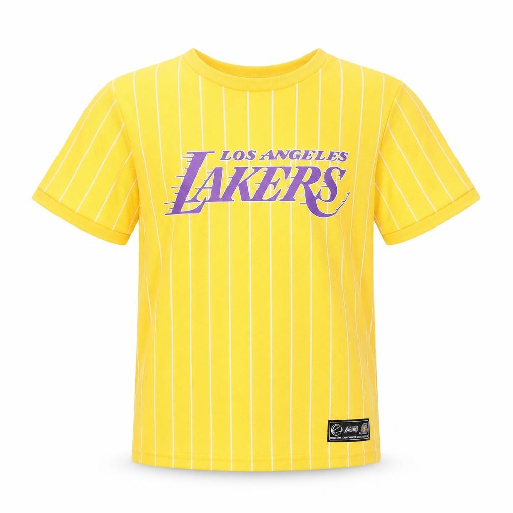 NBA Boys Yellow Los Angeles Lakers James 6 Short Sleeve T-Shirt 9-10 Years