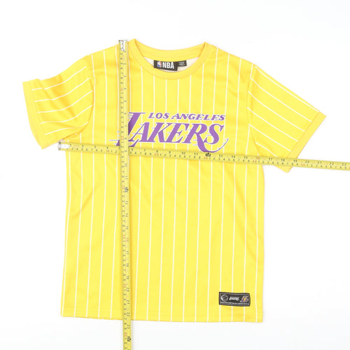 NBA Boys Yellow Los Angeles Lakers James 6 Short Sleeve T-Shirt 9-10 Years