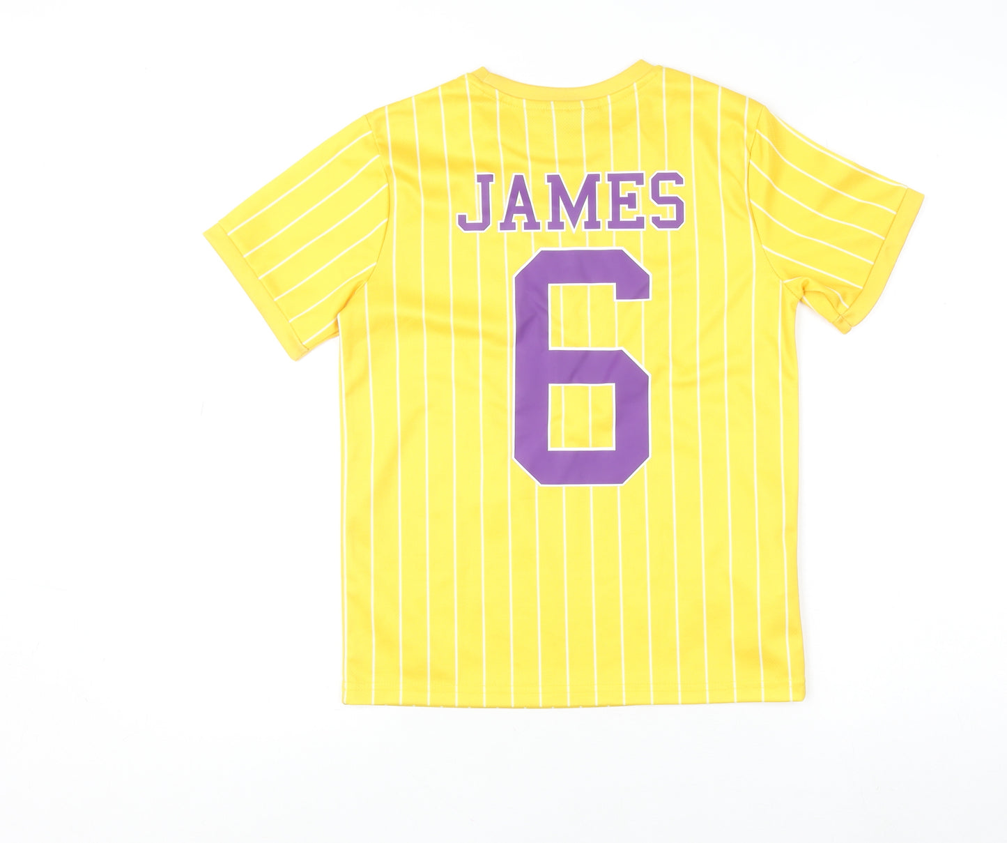 NBA Boys Yellow Los Angeles Lakers James 6 Short Sleeve T-Shirt 9-10 Years