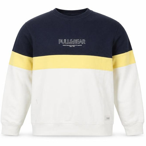 Pull&Bear Men’s Multicoloured Small Regular Fit Crew Neck Cotton Jumper