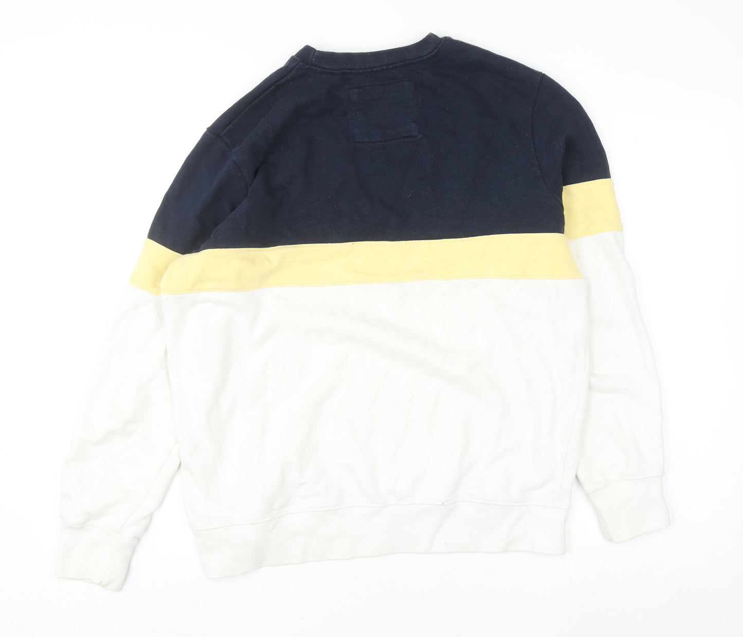 Pull & Bear Men’s Multicoloured Small Regular Fit Crew Neck Cotton Jumper