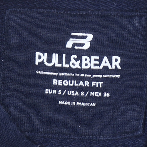 Pull & Bear Men’s Multicoloured Small Regular Fit Crew Neck Cotton Jumper