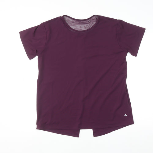 Dunnes Stores Womens Purple Short Sleeve Activewear T-Shirt Size 12