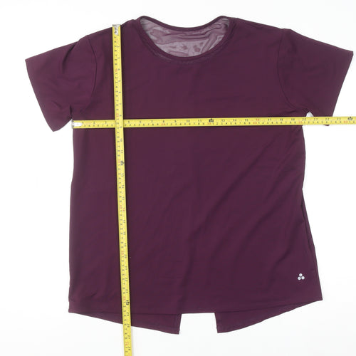 Dunnes Stores Womens Purple Short Sleeve Activewear T-Shirt Size 12