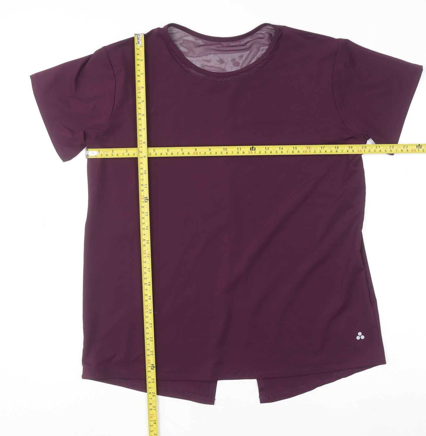 Dunnes Stores Womens Purple Short Sleeve Activewear T-Shirt Size 12