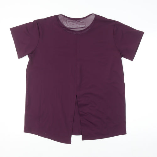 Dunnes Stores Womens Purple Short Sleeve Activewear T-Shirt Size 12