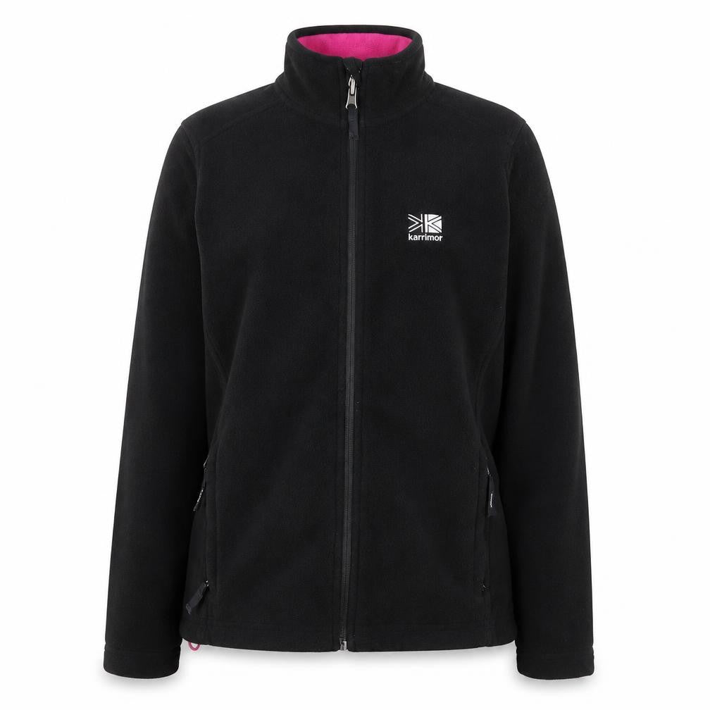 Front view of Karrimor Women's Black Full Zip Fleece Sweatshirt, size 10