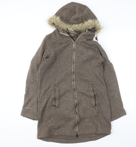 Craghoppers Women’s Brown Faux Fur Hooded Parka Coat Size 8