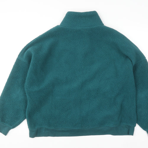 Dunnes Women Green Fleece 1/2 Zip Pullover Sweatshirt Size L