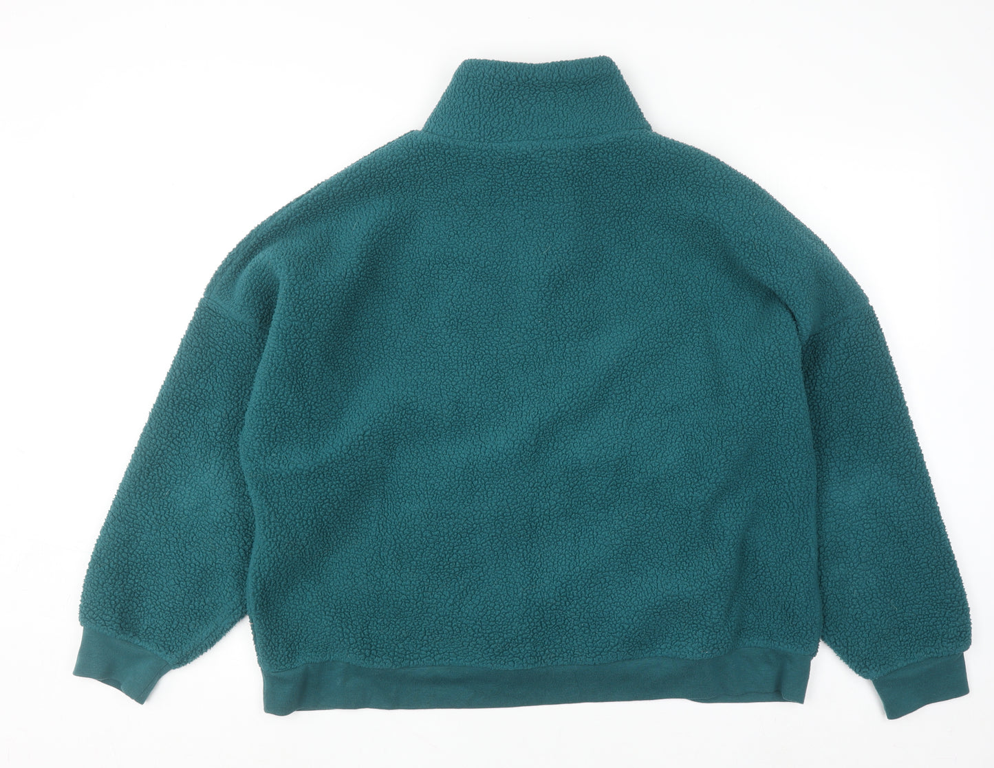 Dunnes Women Green Fleece 1/2 Zip Pullover Sweatshirt Size L