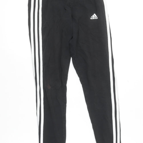 Adidas Womens Black Slim Fit Leggings Side Stripe Small