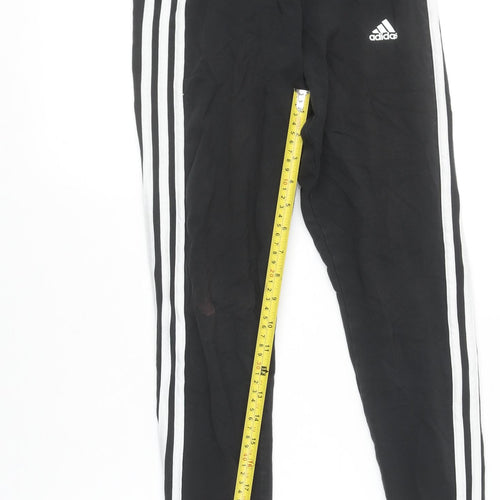 Adidas Womens Black Slim Fit Leggings Side Stripe Small