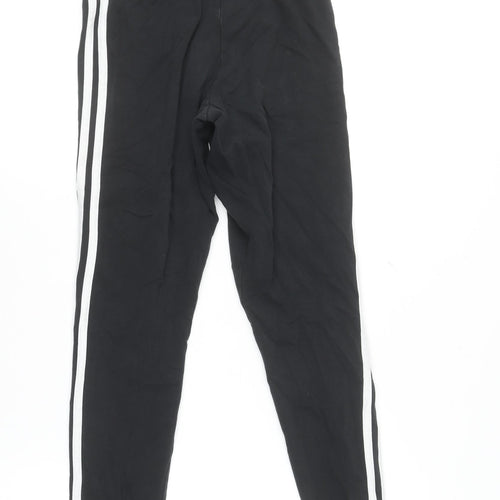 Adidas Womens Black Slim Fit Leggings Side Stripe Small