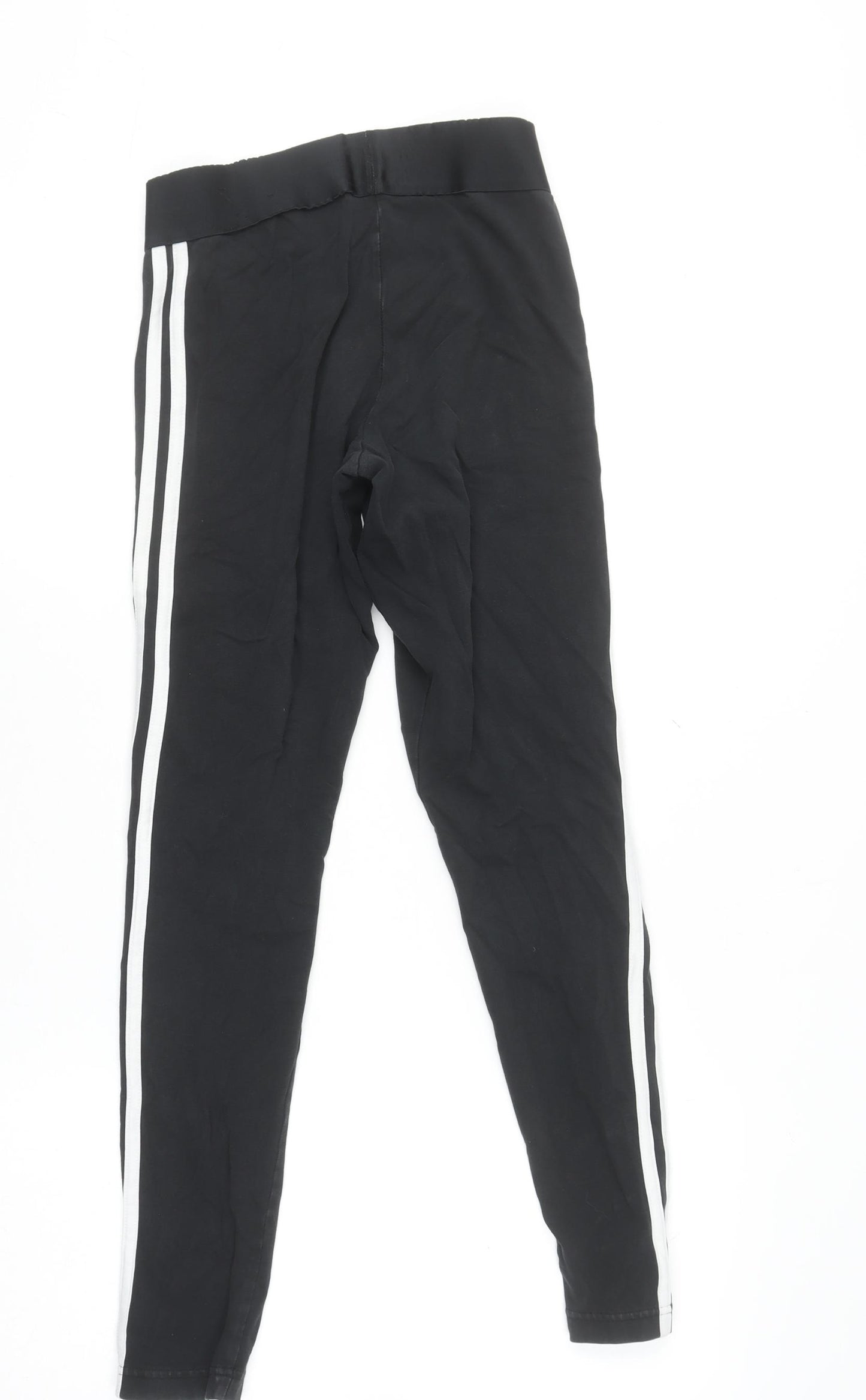 Adidas Womens Black Slim Fit Leggings Side Stripe Small