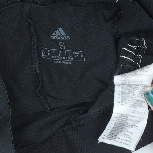 Adidas Womens Black Slim Fit Leggings Side Stripe Small