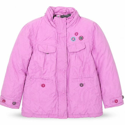 Name It Girls Pink Lined Mid-Length Puffer Coat 5-6 Years Hooded Jacket