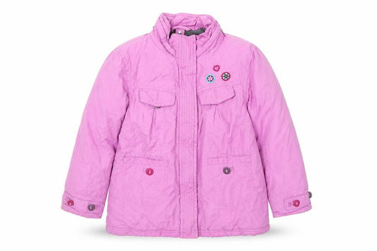 Name It Girls Pink Lined Mid-Length Puffer Coat 5-6 Years Hooded Jacket