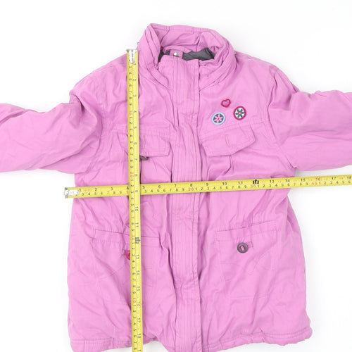 Name It Girls Pink Lined Mid-Length Puffer Coat 5-6 Years Hooded Jacket