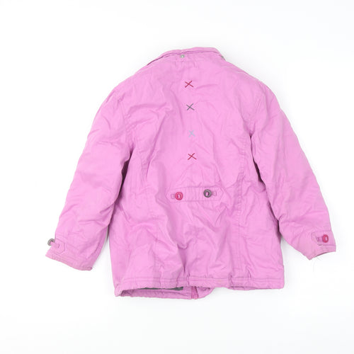Name It Girls Pink Lined Mid-Length Puffer Coat 5-6 Years Hooded Jacket