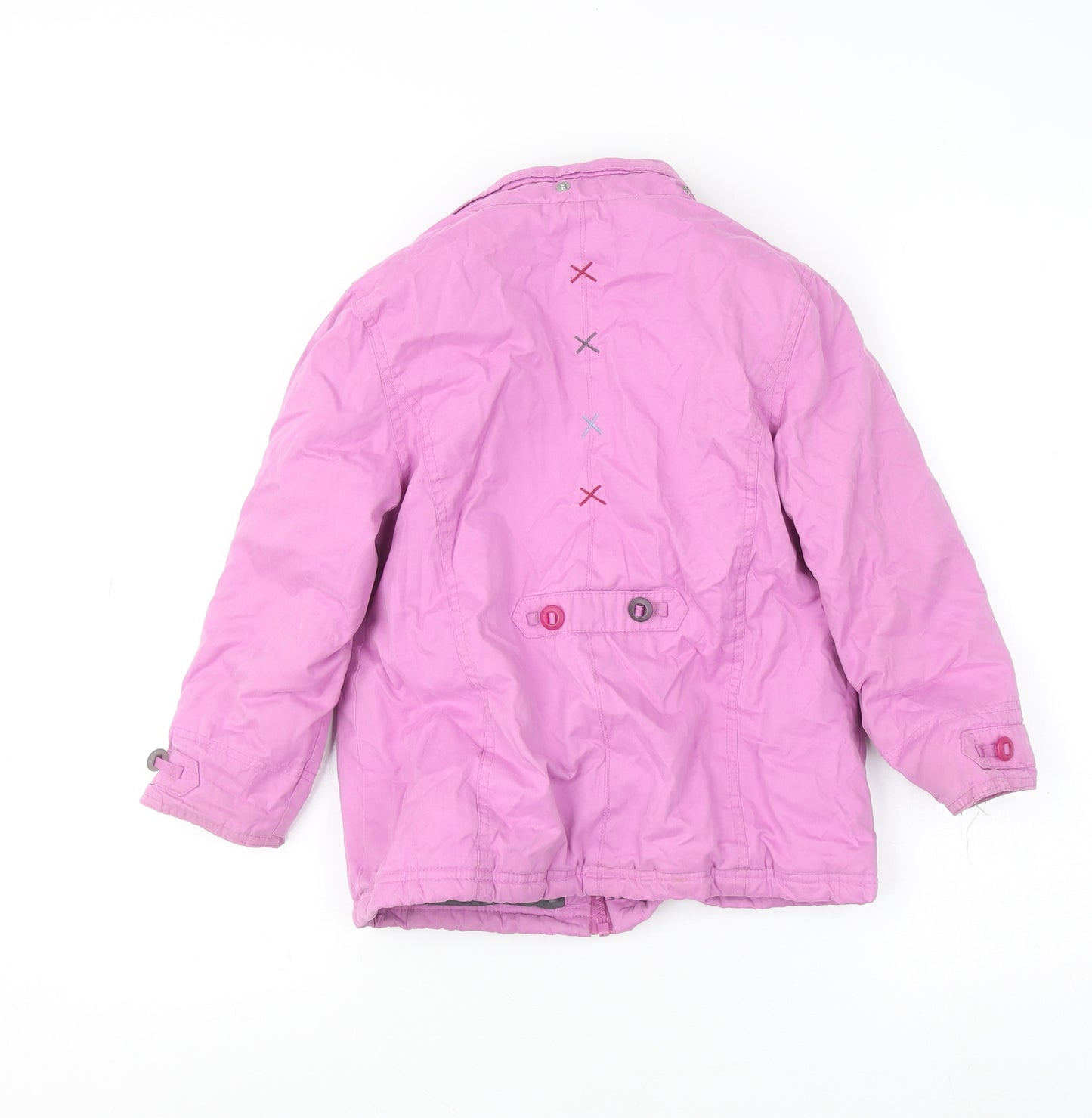 Name It Girls Pink Lined Mid-Length Puffer Coat 5-6 Years Hooded Jacket