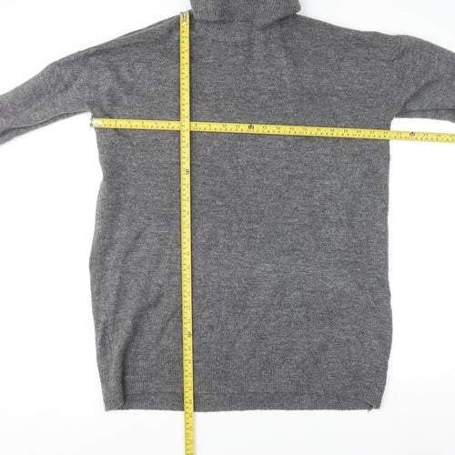 Esmara Women Grey Roll Neck Long Sleeve Knit Pullover Jumper L