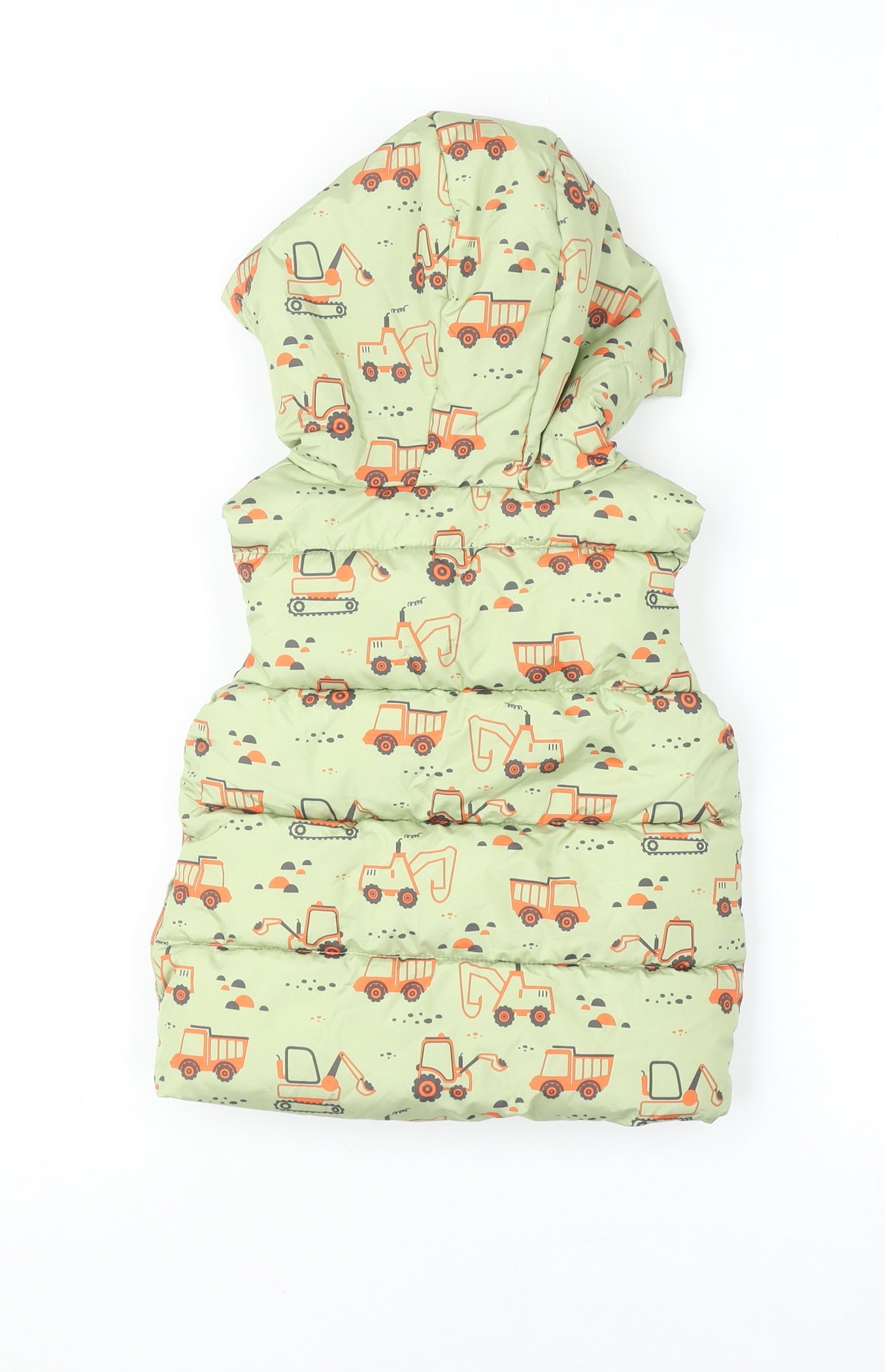 Dunnes Stores Unisex Baby Green Puffer Hooded Jacket 12-18 Months