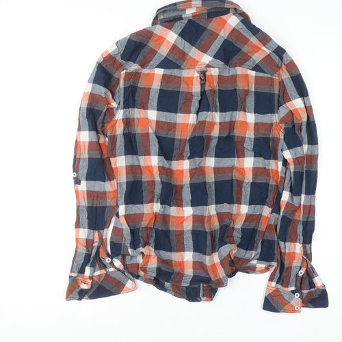 Dunnes Stores Women’s Multicoloured Cotton Check Long Sleeve Button-Up Shirt Size 12