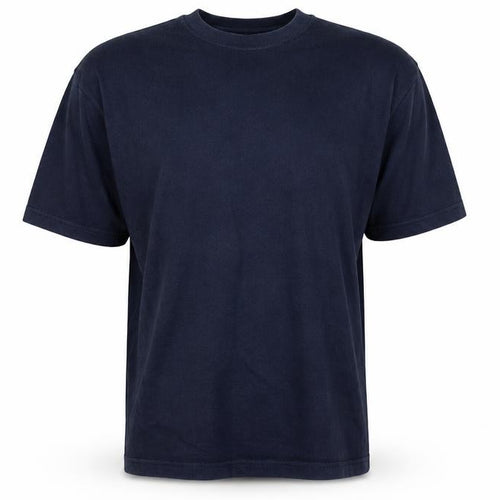 The Real McCarthy Men's Blue Cotton Crew Neck T-Shirt Size L
